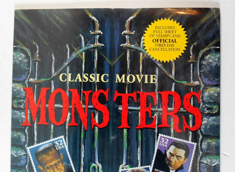 1998 Classic Movie Monsters Sc 3172a FIRST DAY COVERS full sheet USPS sealed pkg