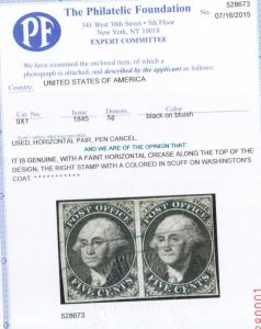 USA #9X1 VF Used Pair **With Certificate**