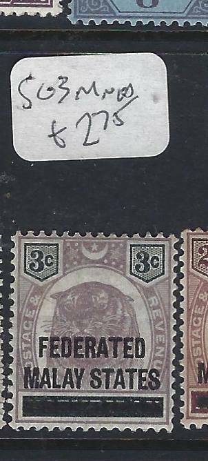 MALAYA FMS  (P0302B)  TIGER 3C  SG 3   MNH