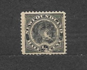 CANADA-NEWFOUNDLAND-1894. Sc#58, MLH. F-VF. NEWFOUNDLAND DOG.