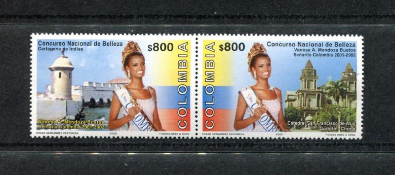 Colombia 1183, MNH, National Beauty Pageant 2001. x23445