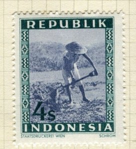 INDONESIA; 1949 early pictorial type issue fine mint 4s. value