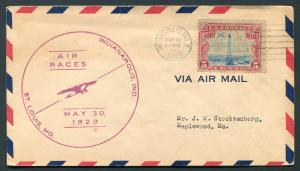 1929 Air Races - Indianapolis, Indiana - 2 More Cachets on Back!