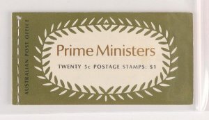 AUSTRALIA 1969 booklet Prime Ministers $1 edition N70/2. MNH **. SG SB45.
