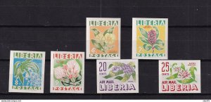 Liberia 1955  Imperf Various Native Flowers MNH 16013