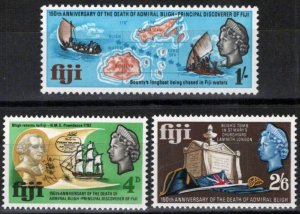 ZAYIX Fiji 233-235 MNH Ships Admiral Bligh Historical Figure Military 051023SM10