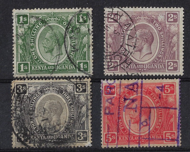 KUT 1922 KGV 1/ -5/ used, SG 87, 88, 90, 92/ Scott 54-57. VG-F, CV £55.25 (a1705