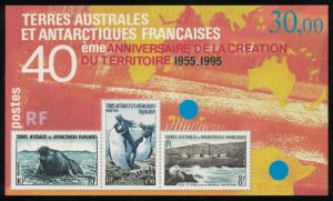 FSAT TAAF Birds 40th Anniversary of French Antarctic Territory MS 1995 MNH