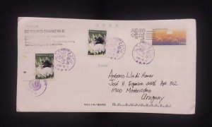 C) 1998. KOREA. AIR MAIL ENVELOPE SENT TO URUGUAY. MULTIPLE STAMPS. XF