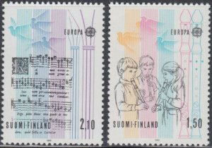 FINLAND Sc #707-8 CPL MNH SET EUROPA 1985 with CHILDREN, MUSIC