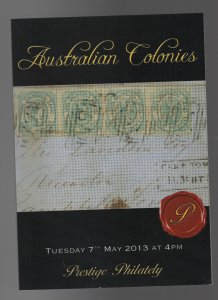 AUSTRALIA auction catalogue2013 Australian Colonies Prestige Philately