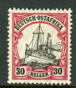 East Africa 1909 Germany 30 Heller Yacht Ship Watermark Scott # 36 Mint A370