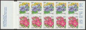 SWEDEN Sc. 2280a Flowers 1998 MNH booklet