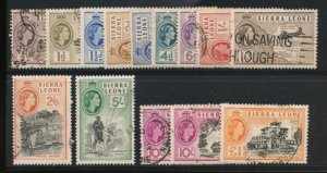 SIERRA LEONE 195-207 USED F-VF QEII