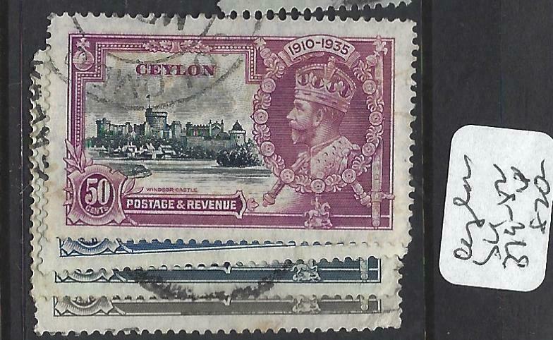 CEYLON  (PP2903B)     KGV SILVER JUBILEE  SG  379-382     VFU