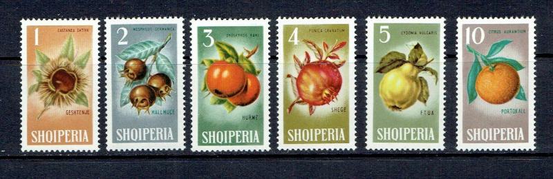 ALBANIA - 1965 FRUITS - SCOTT 787 TO 792 - MNH