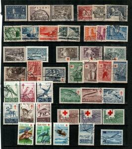 Finland Used sets (nice clean group) - Catalog Value $110.80