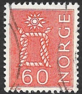 NORWAY 1964-70 60o Boatswain's Knot 4 Twists Sc 466a VFU