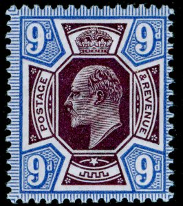 SG307a SPEC M41(5), 9d deep plum & blue, NH MINT. Cat £120.