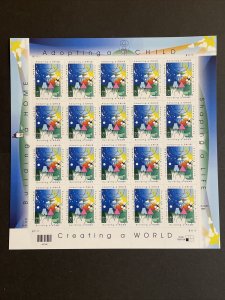 2000 sheet Adopting a Child Sc# 3398