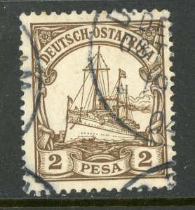 East Africa 1900 Germany 2 Pesa Yacht Ship Unwatermark Scott # 11 VFU X229