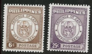 Philippines Scott 654-655 MH* 1959 set