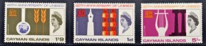 Cayman Islands (1966) - Scott # 186 - 188,   MH