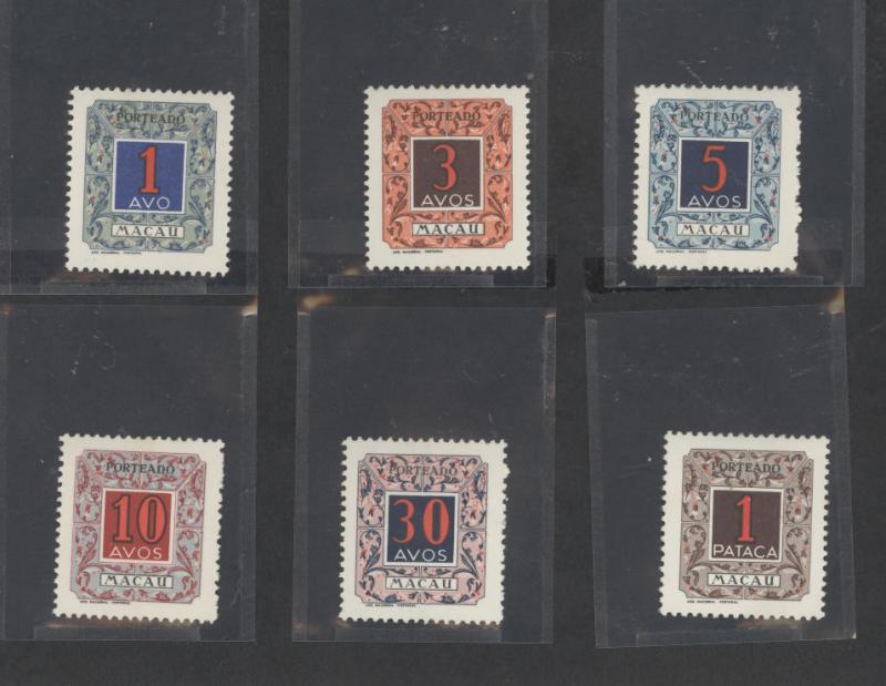 Macao J53-J58 Mint VF NH