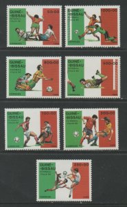 Thematic Stamps Sports - GUINEA BISSAU 1989 FOOTBALL 90 1151/7 7v mint