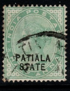 INDIA-PATIALA SG33 1899 ½a PALE YELLOW-GREEN USED