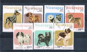 Nicaragua 1632-38 Used set Dogs 1987 (MV0121)+