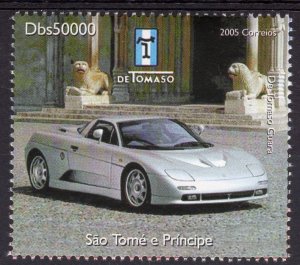 St.Thomas and Prince 2005  De Tomaso GUARA /Cars Set (1) perforated MNH