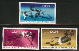 German DDR  Scott 1370-2 1972 Olympic stamps MH*