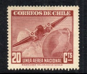 Chile 1941 AIR Early Issue Fine Mint Shade of 20c. NW-13689