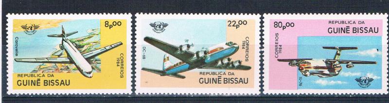 Guinea Bissau 568-70 MNH set Planes 1984 (G0375)