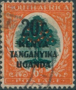 Kenya Uganda and Tanganyika 1941 SG153 20c ovpt on 6d green and vermillion SA FU