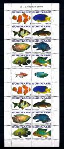 [SUV1756] Surinam Suriname 2010 Fish Fisch Poisson Miniature Sheet with tab MNH