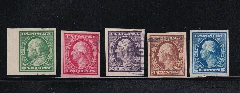 343 - 347 XF Set used neat cancels with nice color ! see pic !