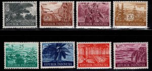 Indonesia Scott 494-501 MH* 1960 stamp set