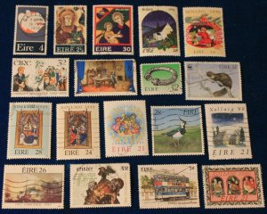 Ireland 18 different used stamps better catalogue value
