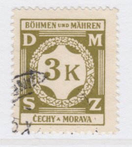 Czechoslovakia Ger. 1941 BOHEMIA AND MORAVIA 3k Used A25P41F19256 Protectorate-