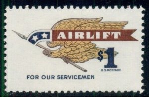 #1341 $1.00 AIRLIFT, EAGLE LOT OF 400 MINT STAMPS, SPICE UP YOUR MAILINGS!