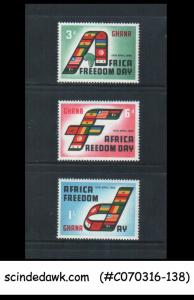 GHANA - 1960 AFRICAN FREEDOM DAY - 3V - MINT NH