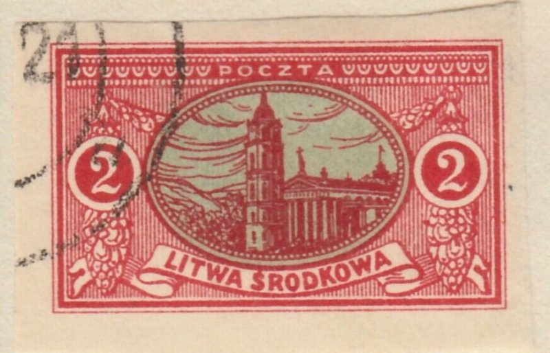 Central Lithuania Mittellitauen Lituanie Lituania 1921 2m Used A8P11F117