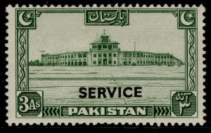 PAKISTAN GVI SG O20, 3a green, M MINT. Cat £26. 