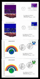 1977 UN SECURITY COUNCIL 1ST DAY COVERS - NY & GENEVA - 4 EA - $4.25 (ESP#L4499)