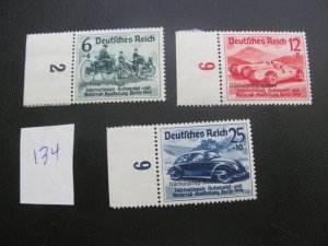 Germany 1939 MNH  SC B141-143 SET VF/XF 280 EUROS (134)