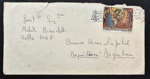 CM) 1972. ITALY. RELIGIOUS PAINTING. ENVELOPE SENT ARGENTINA. XF