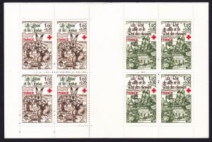 France B512a MNH 1978 Booklet Hare & Tortoise- City Mouse & Country Mouse Gutter