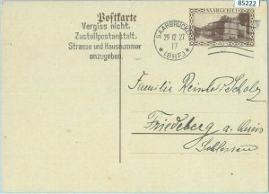 85222 - GERMANY  SAAR  - Postal History - Postal Stationery Card 1927